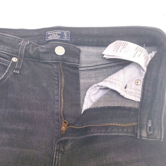 Abercrombie And Fitch High Rise Super Skinny Dark Wash Women's Jeans Size 27/4 - Picture 8 of 15